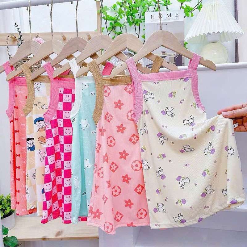 Váy tăm 2 dây QA021 lố 30 bộ đủ size