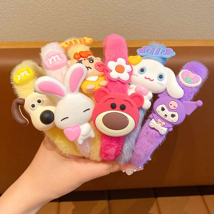 Cài tóc vải bông đính charm hk051