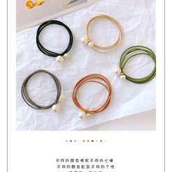 Dây buộc tóc 3 lơp ngọc trai hk060