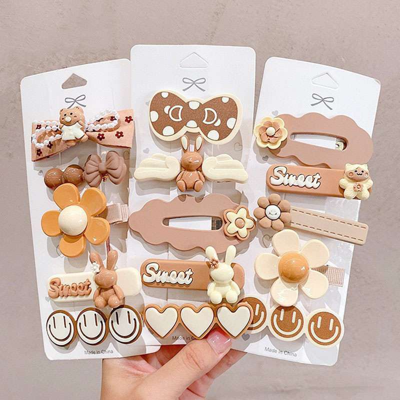 Bộ 5 kẹp tóc đính nơ hk012