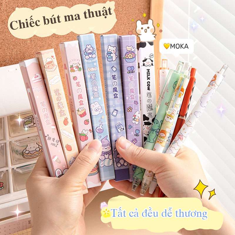 Bút bi bấm kèm hộp hk019