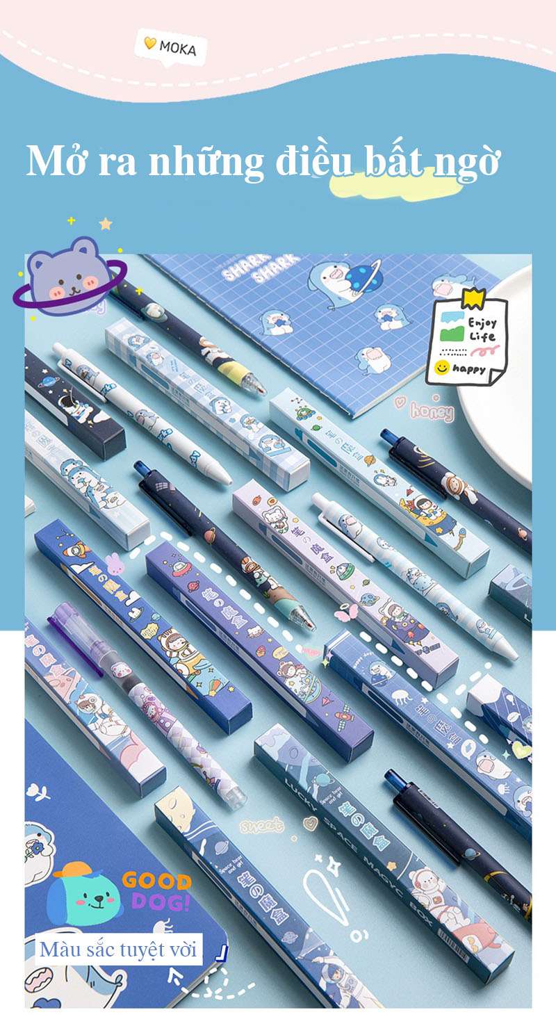 Bút bi bấm kèm hộp hk019