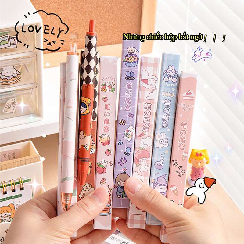 Bút bi bấm kèm hộp hk019