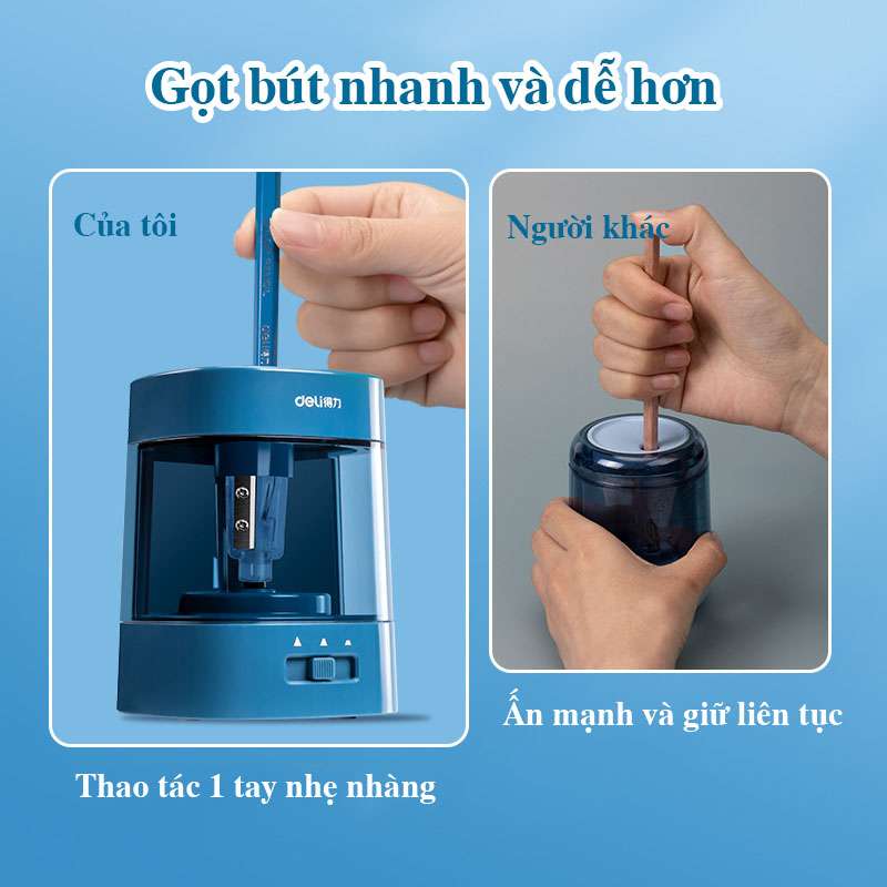 Gọt bút chì điện Deli hk09