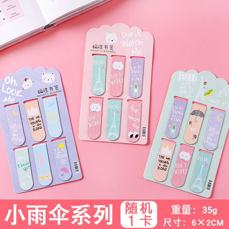Vỷ 6 bookmark nam châm kẹp sách hk018