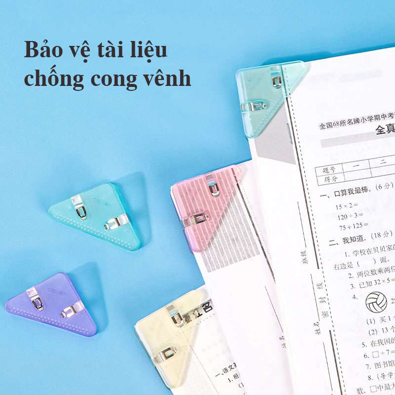 Set 4 kẹp sách góc tam giác hk08