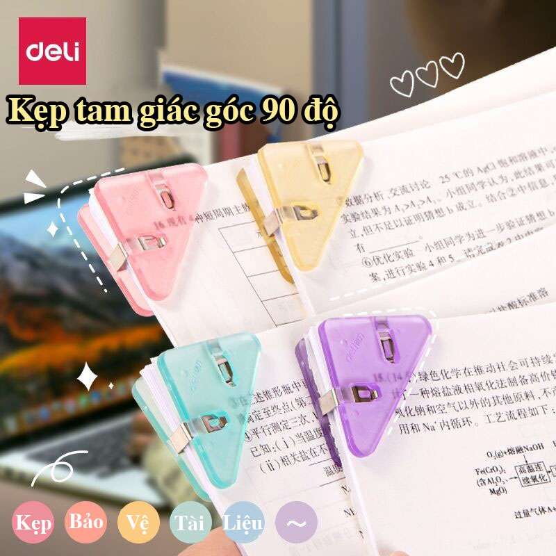 Set 4 kẹp sách góc tam giác hk08