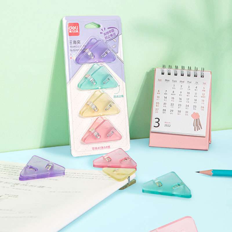 Set 4 kẹp sách góc tam giác hk08