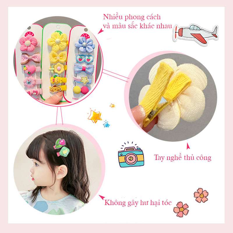 Kẹp tóc bọc vải hk010