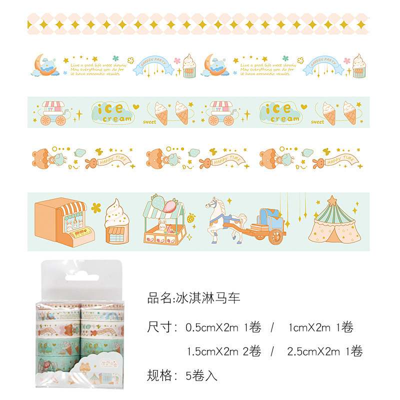 Hộp 10 băng keo sticker hk151 Hộp 10 băng keo sticker hk151